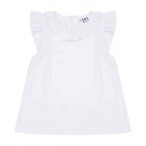 NEW BUSY BEES girl's colette flutter sleeve top in white